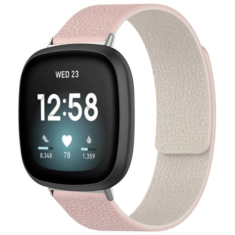 Cinturino per orologio magnetico in silicone con texture litchi xDfind, For Fitbit Charge 5 / Charge 6, For Fitbit Versa 4/Versa3/Sense2/Sense