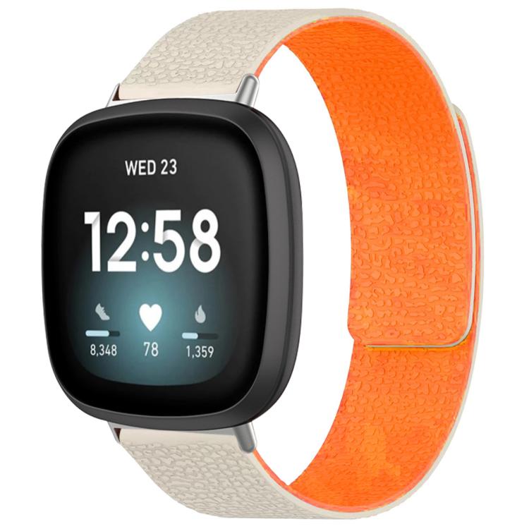 Cinturino per orologio magnetico in silicone con texture litchi xDfind, For Fitbit Charge 5 / Charge 6, For Fitbit Versa 4/Versa3/Sense2/Sense