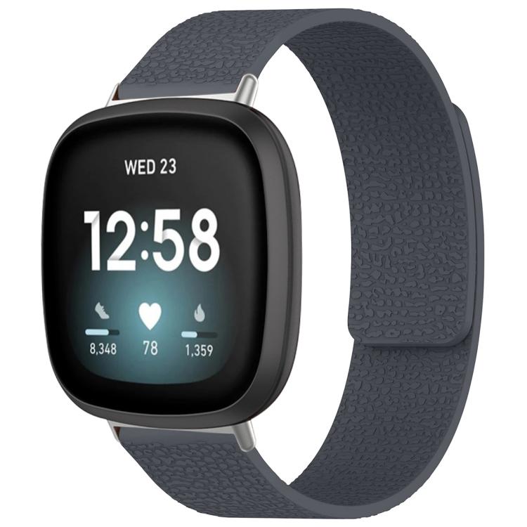 Cinturino per orologio magnetico in silicone con texture litchi xDfind, For Fitbit Charge 5 / Charge 6, For Fitbit Versa 4/Versa3/Sense2/Sense