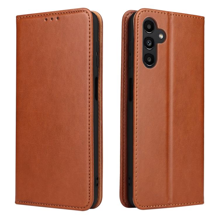 Custodia per telefono Fierre Shann in vera pelle PU con texture., For Galaxy A57 5G, For Samsung Galaxy A56 5G