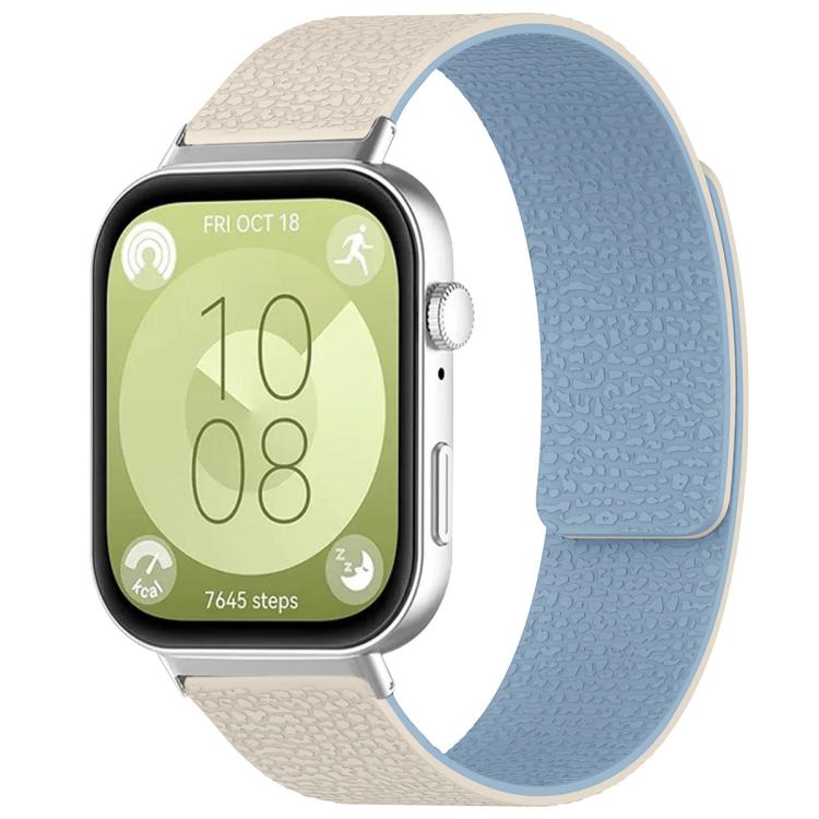 Cinturino per orologio magnetico in silicone con texture litchi xDfind, For Huawei Watch Fit4 / Fit4 Pro / Fit3, For Huawei Band 10 / 9 / 8