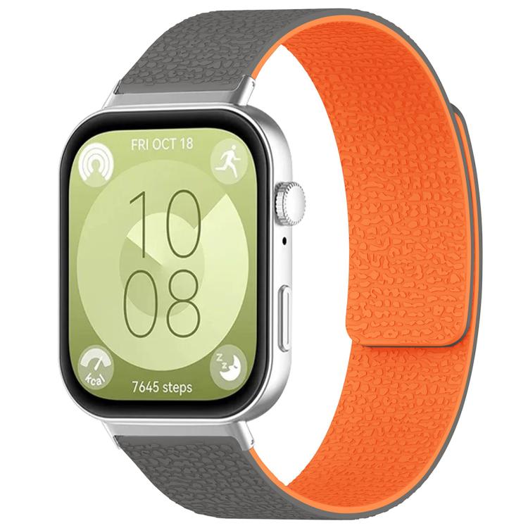 Cinturino per orologio magnetico in silicone con texture litchi xDfind, For Huawei Watch Fit4 / Fit4 Pro / Fit3, For Huawei Band 10 / 9 / 8