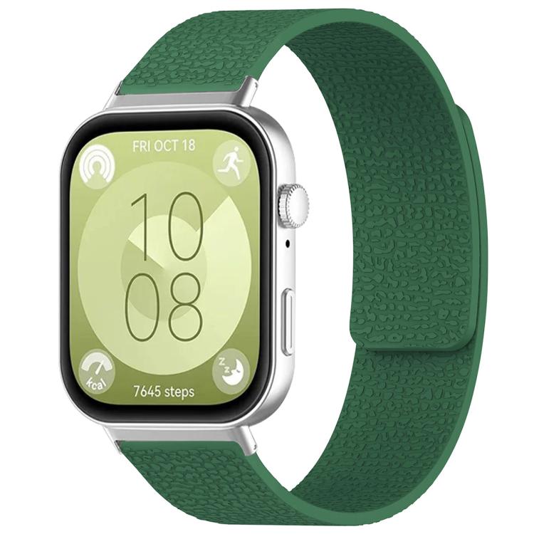 Cinturino per orologio magnetico in silicone con texture litchi xDfind, For Huawei Watch Fit4 / Fit4 Pro / Fit3, For Huawei Band 10 / 9 / 8