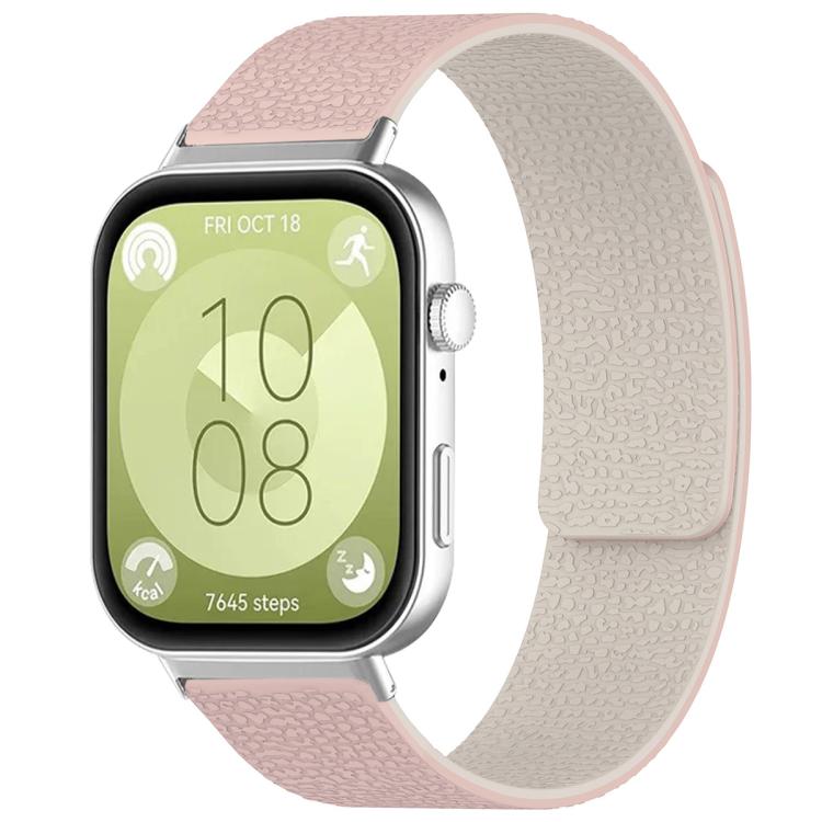 Cinturino per orologio magnetico in silicone con texture litchi xDfind, For Huawei Watch Fit4 / Fit4 Pro / Fit3, For Huawei Band 10 / 9 / 8