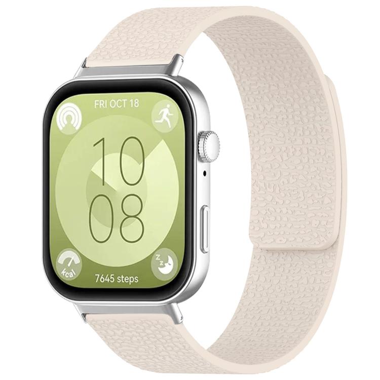 Cinturino per orologio magnetico in silicone con texture litchi xDfind, For Huawei Watch Fit4 / Fit4 Pro / Fit3, For Huawei Band 10 / 9 / 8