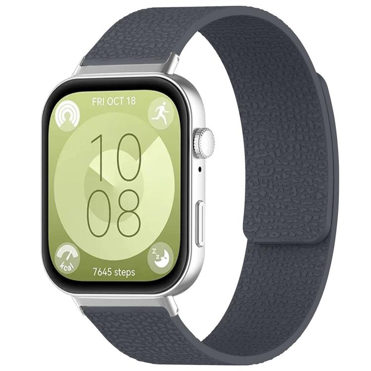 Cinturino per orologio magnetico in silicone con texture litchi xDfind, For Huawei Watch Fit4 / Fit4 Pro / Fit3, For Huawei Band 10 / 9 / 8