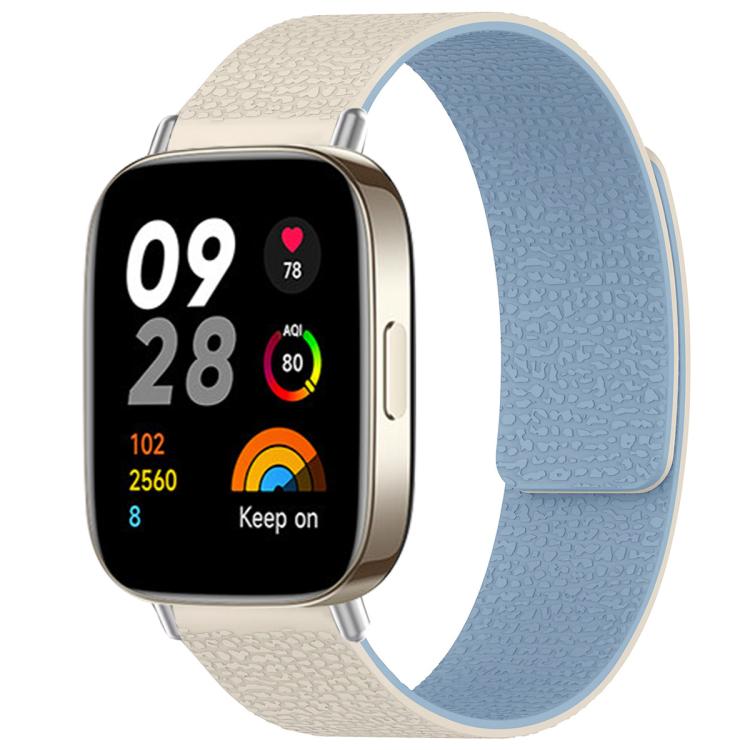 Cinturino per orologio magnetico in silicone con texture litchi xDfind, For Redmi Watch 3 Active/Watch 3 Lite, For Redmi Watch 3