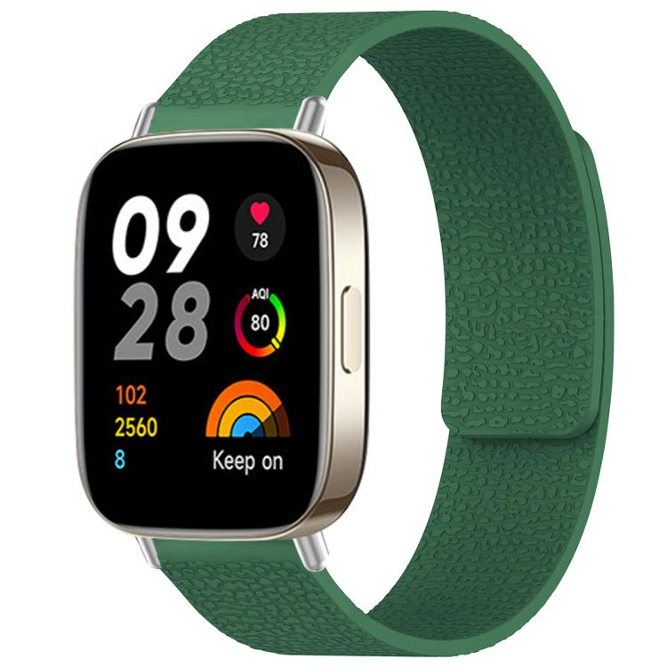 Cinturino per orologio magnetico in silicone con texture litchi xDfind, For Redmi Watch 3 Active/Watch 3 Lite, For Redmi Watch 3