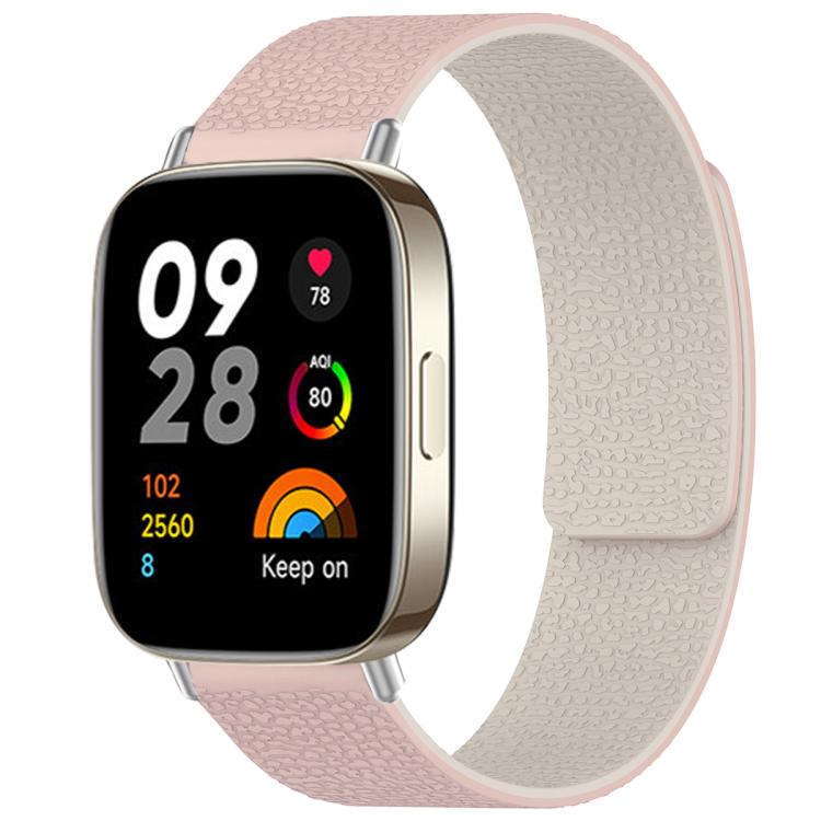 Cinturino per orologio magnetico in silicone con texture litchi xDfind, For Redmi Watch 3 Active/Watch 3 Lite, For Redmi Watch 3