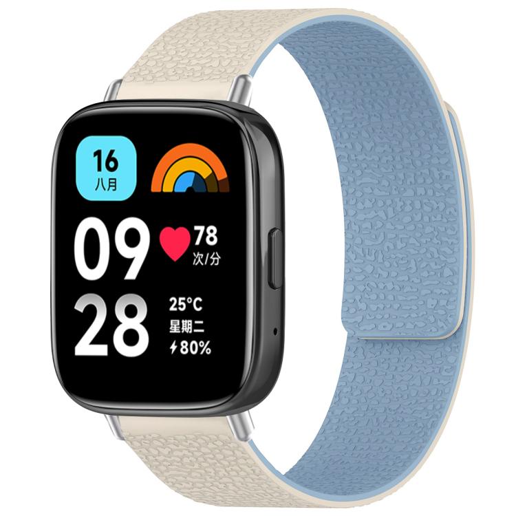 Cinturino per orologio magnetico in silicone con texture litchi xDfind, For Redmi Watch 3 Active/Watch 3 Lite, For Redmi Watch 3