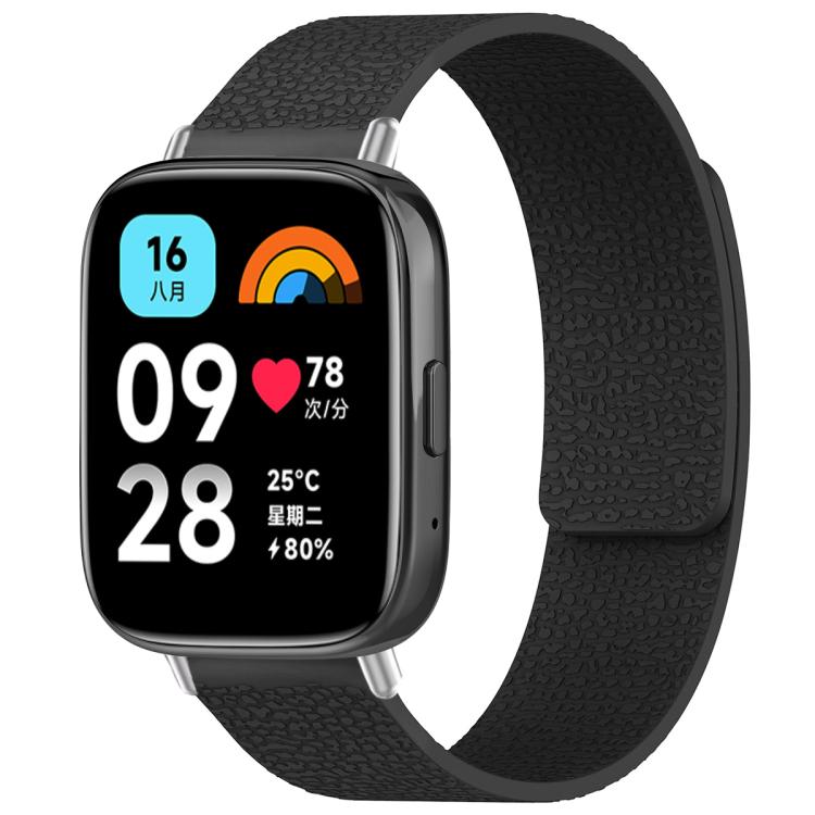 Cinturino per orologio magnetico in silicone con texture litchi xDfind, For Redmi Watch 3 Active/Watch 3 Lite, For Redmi Watch 3