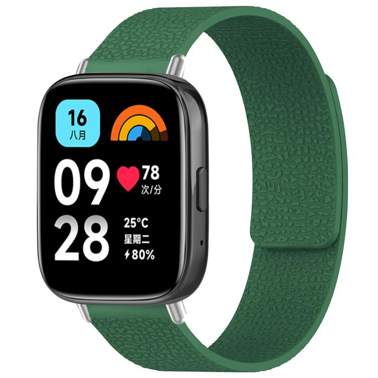 Cinturino per orologio magnetico in silicone con texture litchi xDfind, For Redmi Watch 3 Active/Watch 3 Lite, For Redmi Watch 3