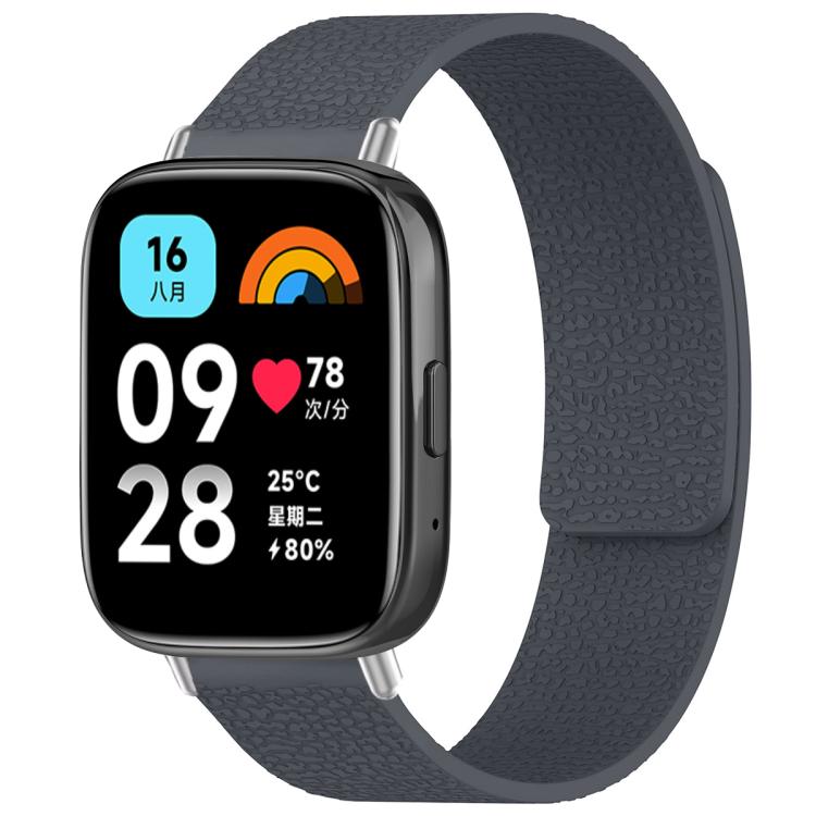 Cinturino per orologio magnetico in silicone con texture litchi xDfind, For Redmi Watch 3 Active/Watch 3 Lite, For Redmi Watch 3