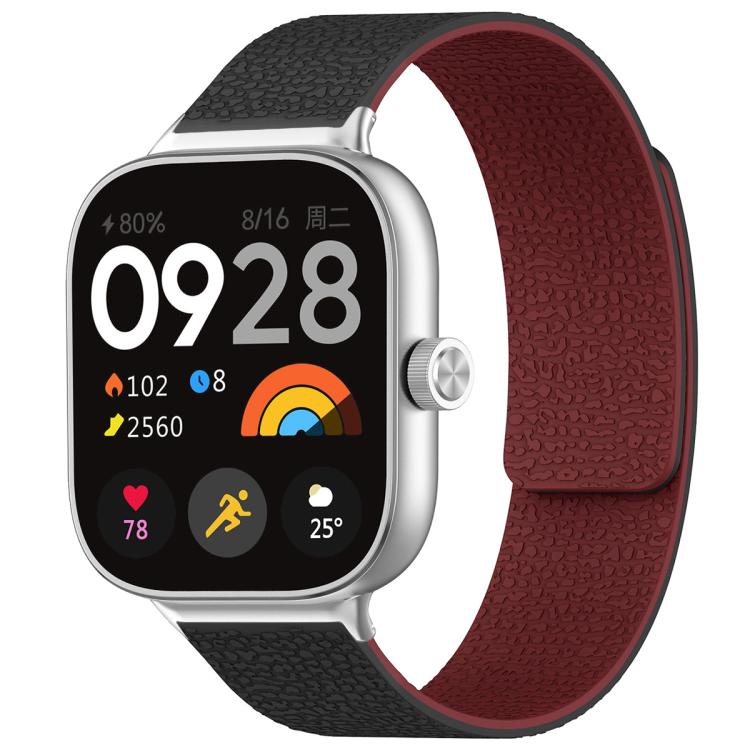 Cinturino per orologio magnetico in silicone con texture litchi xDfind, For Xiaomi Band 10 Pro/9 Pro/Redmi Watch 6/5/4, For Xiaomi Smart Bnad 10 / 9 / 8