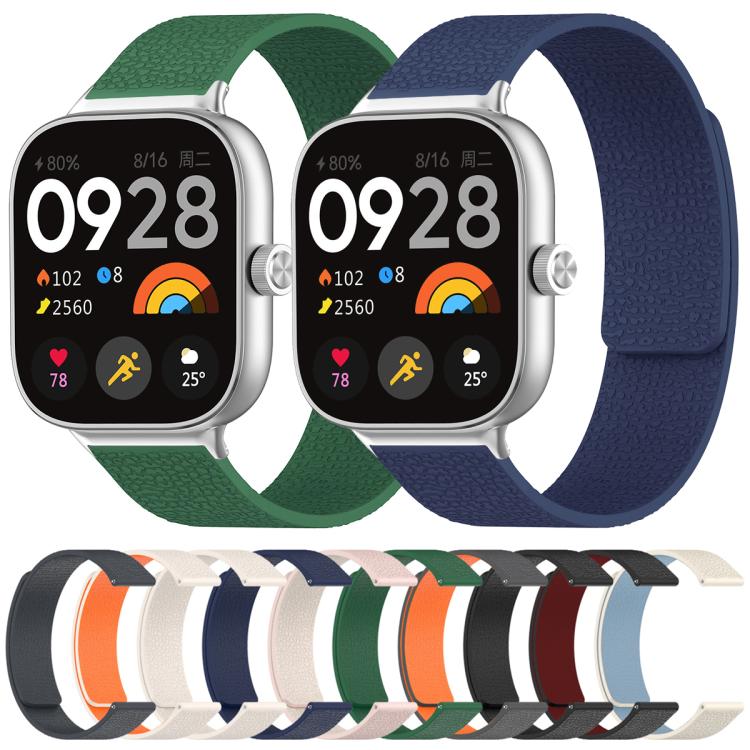Cinturino per orologio magnetico in silicone con texture litchi xDfind, For Redmi Watch 3 Active/Watch 3 Lite, For Redmi Watch 3