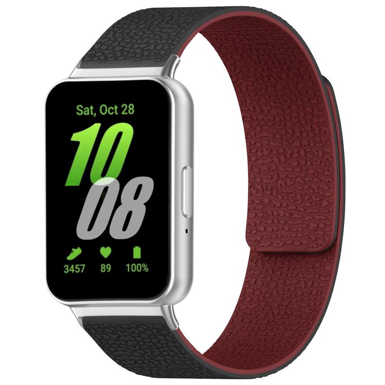Cinturino per orologio magnetico in silicone con texture litchi xDfind, For Samsung Galaxy Watch 7 / 6 / 5 / FE, For Samsung Galaxy Fit3 SM-R390