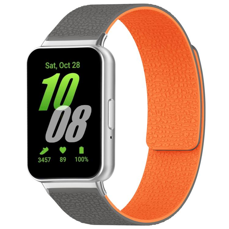 Cinturino per orologio magnetico in silicone con texture litchi xDfind, For Samsung Galaxy Watch 7 / 6 / 5 / FE, For Samsung Galaxy Fit3 SM-R390