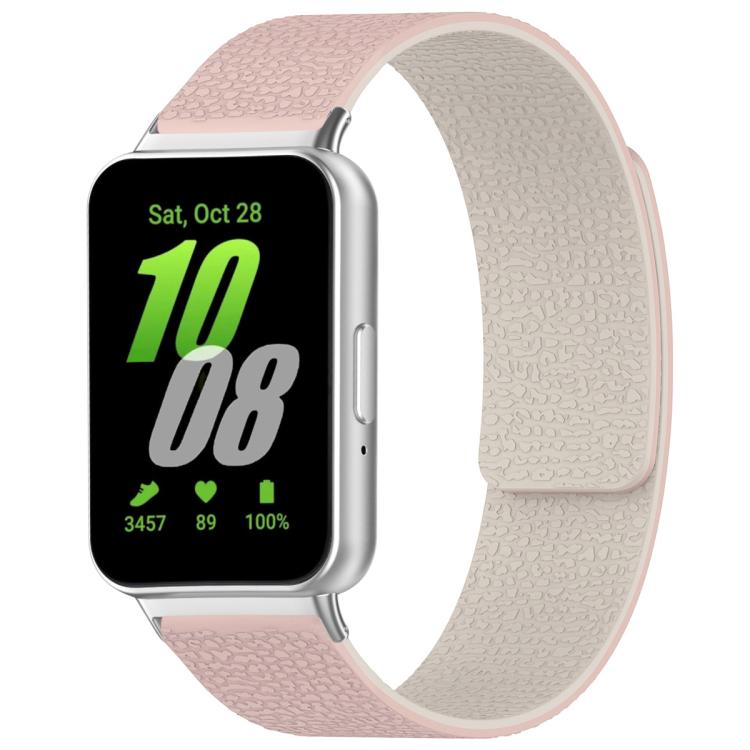 Cinturino per orologio magnetico in silicone con texture litchi xDfind, For Samsung Galaxy Watch 7 / 6 / 5 / FE, For Samsung Galaxy Fit3 SM-R390
