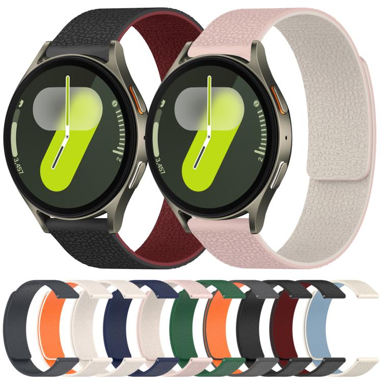 Cinturino per orologio magnetico in silicone con texture litchi xDfind, For Samsung Galaxy Watch 7 / 6 / 5 / FE, For Samsung Galaxy Fit3 SM-R390