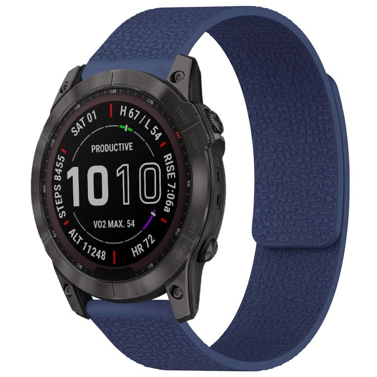 Cinturino per orologio magnetico in silicone con texture litchi xDfind, For Garmin Fenix 8/7X/6X/5X 26mm, For Garmin Fenix 8/7/6/5 22mm
