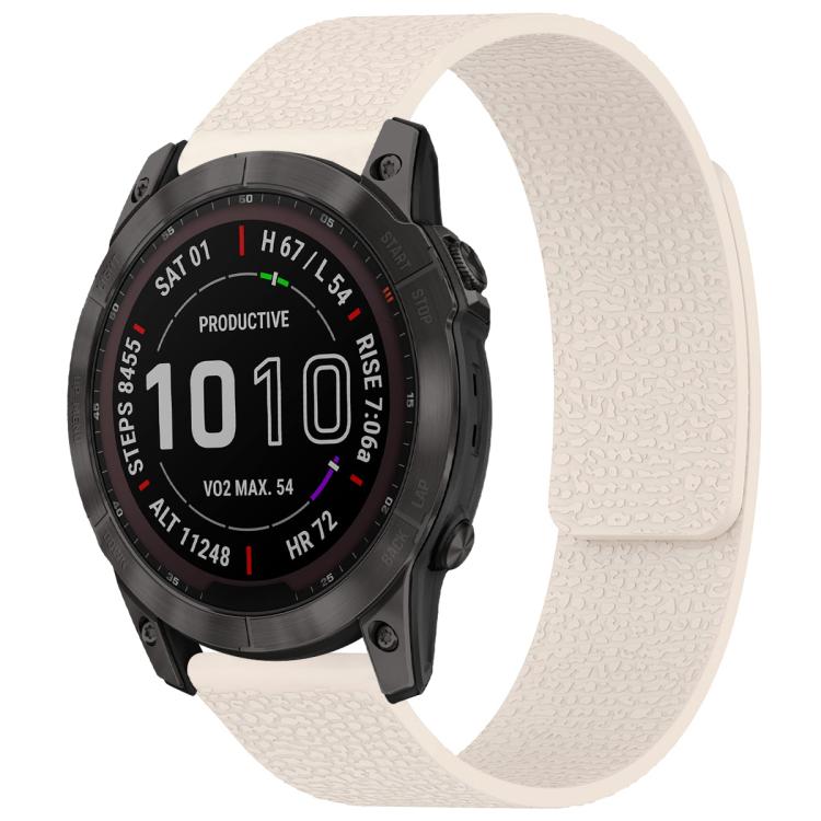 Cinturino per orologio magnetico in silicone con texture litchi xDfind, For Garmin Fenix 8/7X/6X/5X 26mm, For Garmin Fenix 8/7/6/5 22mm