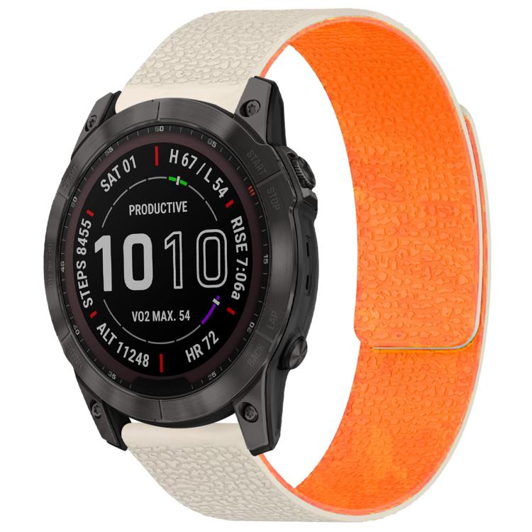 Cinturino per orologio magnetico in silicone con texture litchi xDfind, For Garmin Fenix 8/7X/6X/5X 26mm, For Garmin Fenix 8/7/6/5 22mm