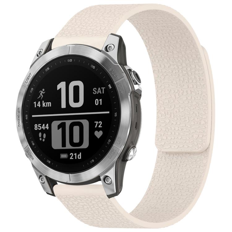 Cinturino per orologio magnetico in silicone con texture litchi xDfind, For Garmin Fenix 8/7X/6X/5X 26mm, For Garmin Fenix 8/7/6/5 22mm