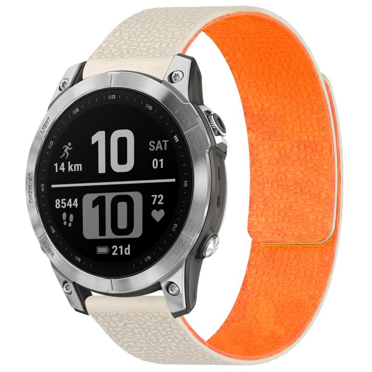 Cinturino per orologio magnetico in silicone con texture litchi xDfind, For Garmin Fenix 8/7X/6X/5X 26mm, For Garmin Fenix 8/7/6/5 22mm