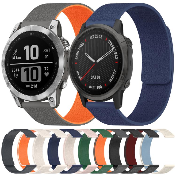 Cinturino per orologio magnetico in silicone con texture litchi xDfind, For Garmin Forerunner 35/30/35J 20mm
