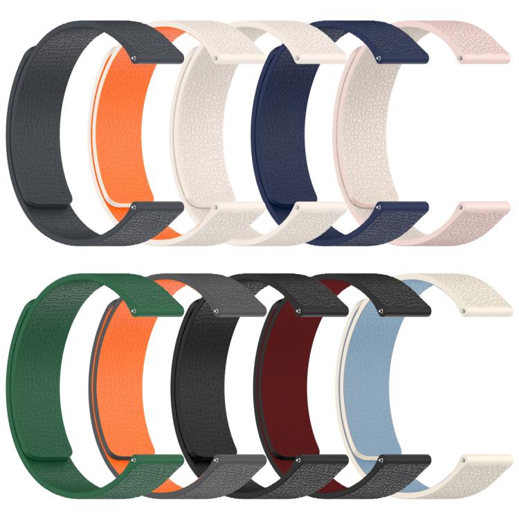 Cinturino per orologio magnetico in silicone con texture litchi xDfind, For Garmin Fenix 8/7X/6X/5X 26mm, For Garmin Fenix 8/7/6/5 22mm