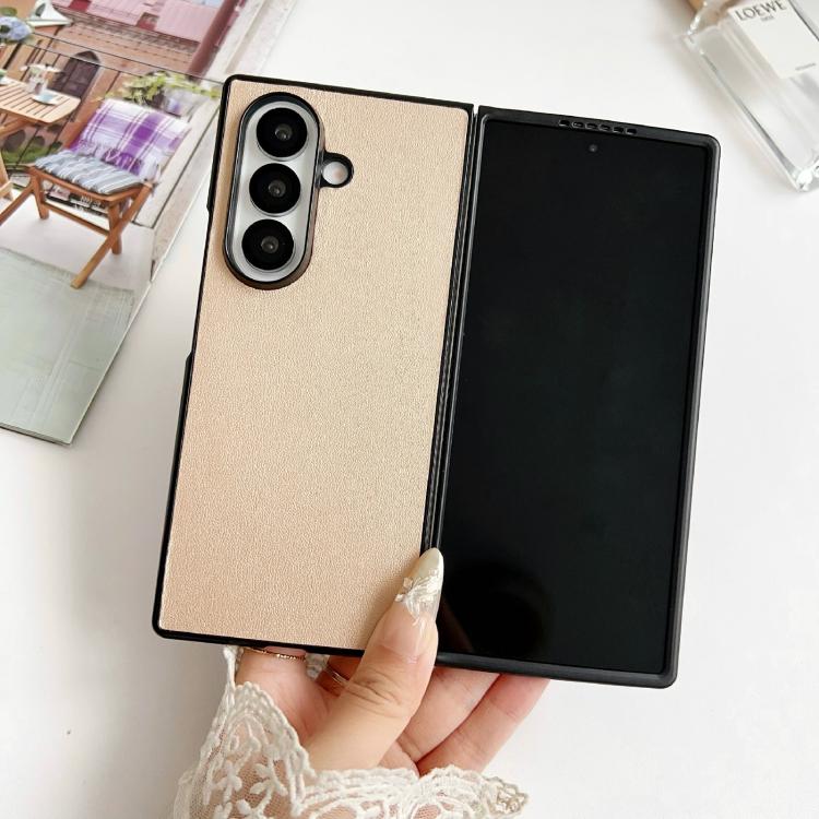 Custodia per telefono Morandi Solid Color con texture effetto pelle, For Samsung Galaxy Z Fold7 5G
