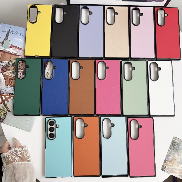 Custodia per telefono Morandi Solid Color con texture effetto pelle, For Samsung Galaxy Z Fold7 5G