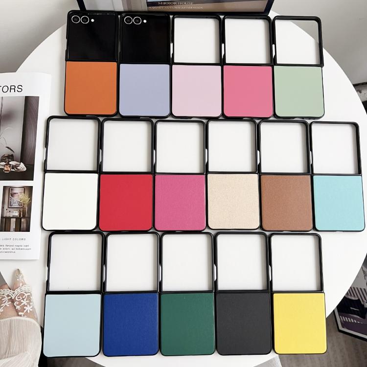 Custodia per telefono Morandi Solid Color con texture effetto pelle, For Samsung Galaxy Z Flip7 5G