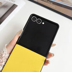 Custodia per telefono Morandi Solid Color con texture effetto pelle, For Galaxy Z Flip8 5G