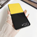 Custodia per telefono Morandi Solid Color con texture effetto pelle, For Galaxy Z Flip8 5G