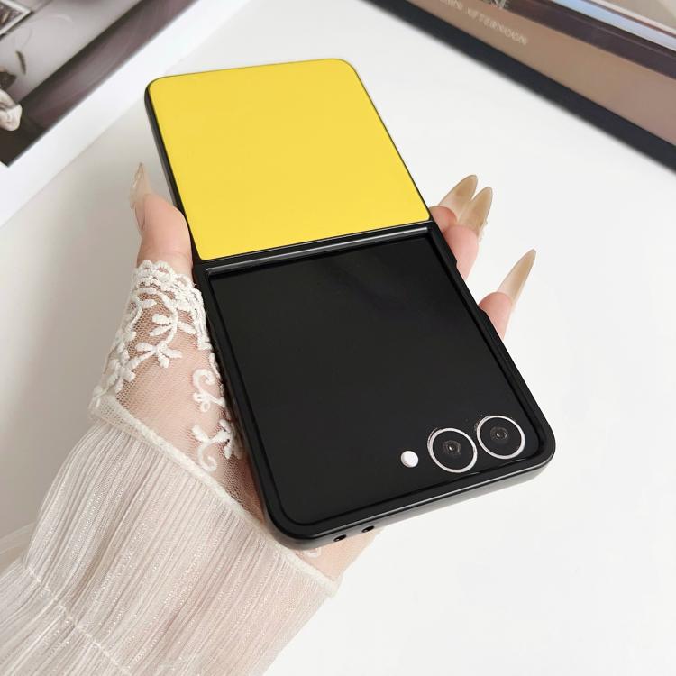 Custodia per telefono Morandi Solid Color con texture effetto pelle, For Galaxy Z Flip8 5G