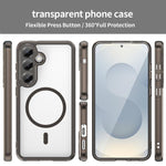 Custodia ibrida in PC TPU con airbag antiurto e MagSafe per telefono., For Samsung Galaxy S25 5G, For Samsung Galaxy S25+ 5G, For Samsung Galaxy S25 Ultra 5G, For Galaxy S24 Ultra 5G, For Samsung Galaxy S24+ 5G, For Samsung Galaxy S24 5G