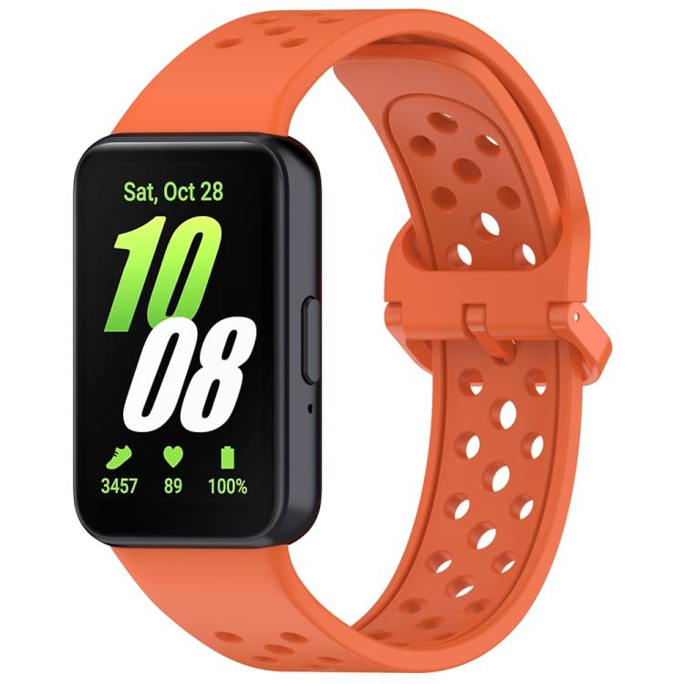 Cinturino per orologio in silicone traspirante a tinta unita con fibbia colorata xDfind, For Samsung Galaxy Fit3
