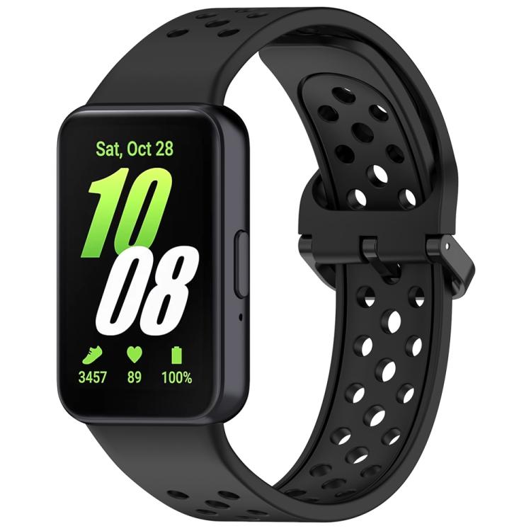 Cinturino per orologio in silicone traspirante a tinta unita con fibbia colorata xDfind, For Samsung Galaxy Fit3