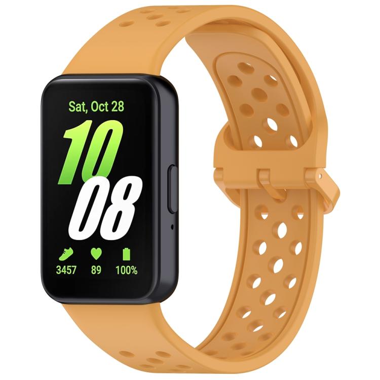 Cinturino per orologio in silicone traspirante a tinta unita con fibbia colorata xDfind, For Samsung Galaxy Fit3