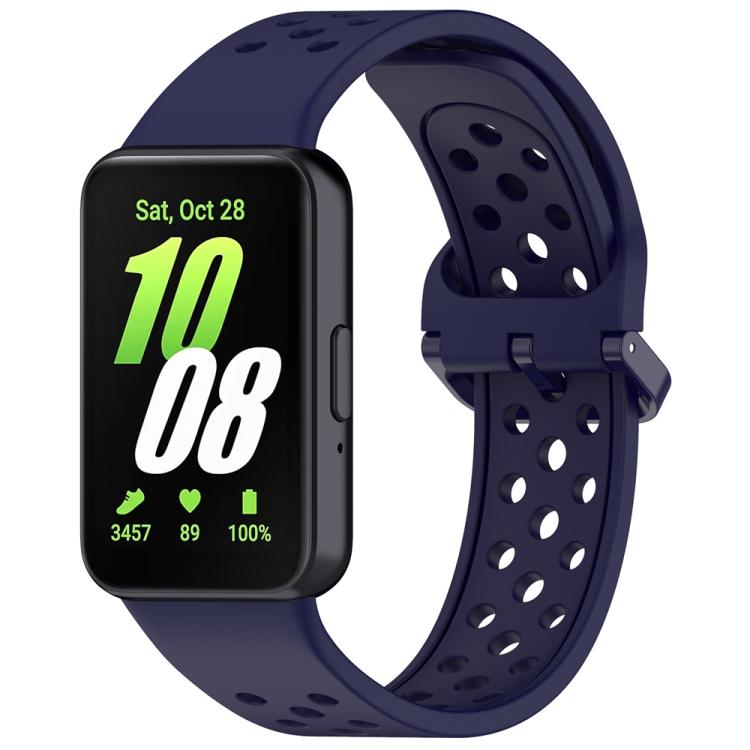 Cinturino per orologio in silicone traspirante a tinta unita con fibbia colorata xDfind, For Samsung Galaxy Fit3