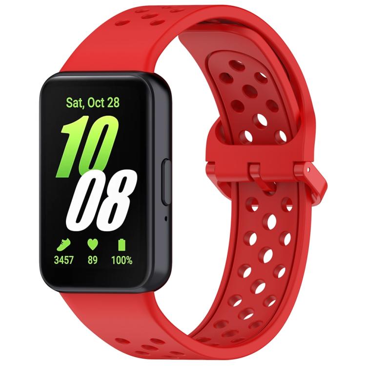 Cinturino per orologio in silicone traspirante a tinta unita con fibbia colorata xDfind, For Samsung Galaxy Fit3