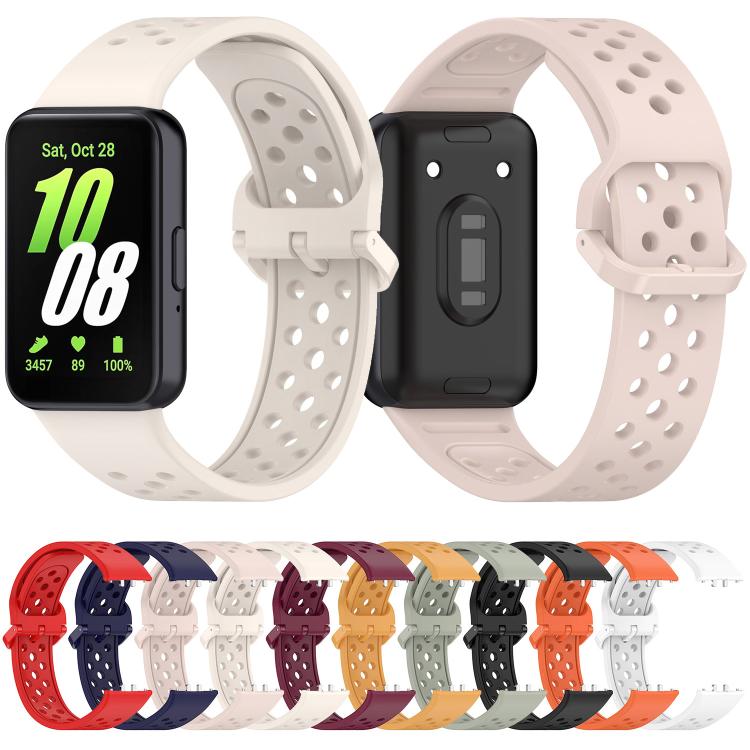 Cinturino per orologio in silicone traspirante a tinta unita con fibbia colorata xDfind, For Samsung Galaxy Fit3