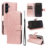Custodia per telefono in pelle con motivo a girasole in rilievo., For Galaxy S26 Ultra 5G, For Galaxy S26 5G, For Galaxy S25 FE 5G