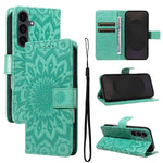 Custodia per telefono in pelle con motivo a girasole in rilievo., For Galaxy S26 Ultra 5G, For Galaxy S26 5G, For Galaxy S25 FE 5G