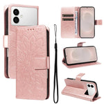 Custodia per telefono in pelle con motivo a girasole in rilievo., For Galaxy S26 FE 5G, For Galaxy S26+ 5G, For Galaxy S26 Edge 5G