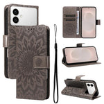 Custodia per telefono in pelle con motivo a girasole in rilievo., For Galaxy S26 FE 5G, For Galaxy S26+ 5G, For Galaxy S26 Edge 5G