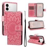 Custodia per telefono in pelle con motivo a girasole in rilievo., For Galaxy S26 FE 5G, For Galaxy S26+ 5G, For Galaxy S26 Edge 5G