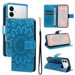 Custodia per telefono in pelle con motivo a girasole in rilievo., For Galaxy S26 FE 5G, For Galaxy S26+ 5G, For Galaxy S26 Edge 5G