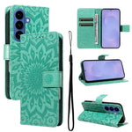 Custodia per telefono in pelle con motivo a girasole in rilievo., For Galaxy S26 Ultra 5G, For Galaxy S26 5G, For Galaxy S25 FE 5G